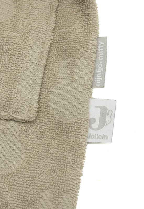 Jollein x Nijntje - Baby Badjas Badstof 1-2 Jaar - Badjas Kinderen met Capuchon - Miffy Jacquard - Olive Green van Jollein — afbeelding 3