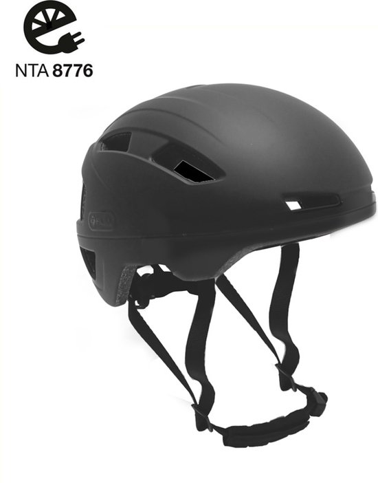 Falkx Snorscooter / Speed pedelec helm - Maat L ( 59-61CM) - Mat Zwart - Unisex - NTA 8776 Goedgekeurd - Geschikt Voor Helmplicht — afbeelding 3