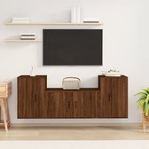 The Living Store TV-meubelset - Bruineiken - 80x34.5x40 cm - 2x40x34.5x60 cm