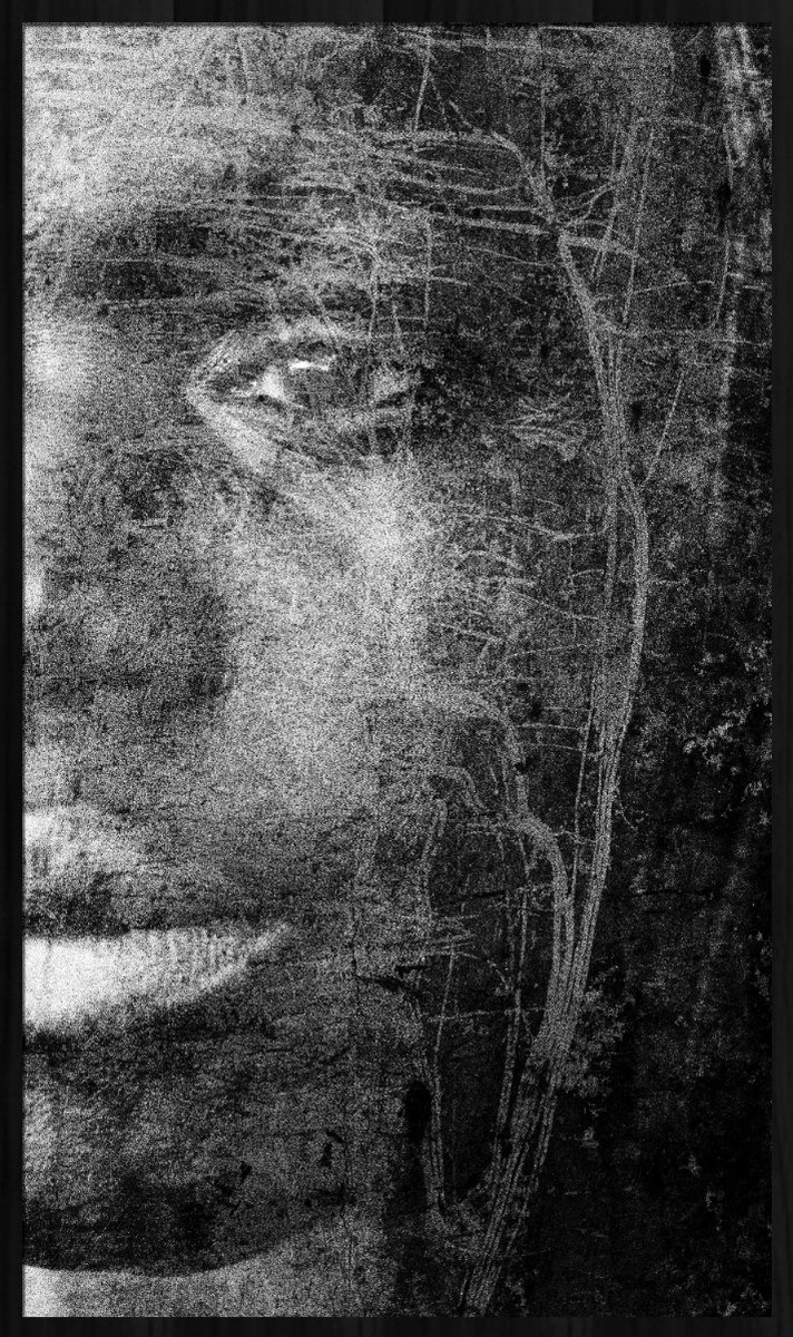 Wandkraft x Essamba Art - Reminiscence - 70x118 cm - Forex ingelijst in zwarte lijst.