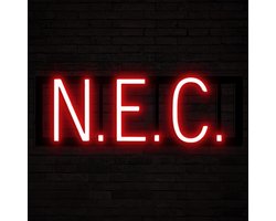 N.E.C. - Lichtreclame Neon LED bord verlicht | SpellBrite | 40,99 x 16 cm | 6 Dimstanden & 8 Lichtanimaties | Reclamebord neon verlichting