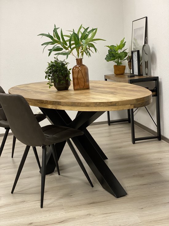 Table chromé 6 chaises grises DESIGN - Table/Chaise Moderne…