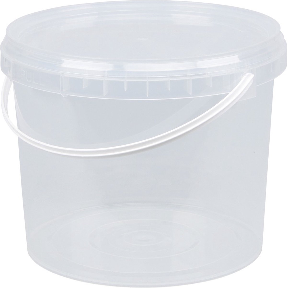 Goedkoopste Emmer met deksel - 5 liter - rond - transparant