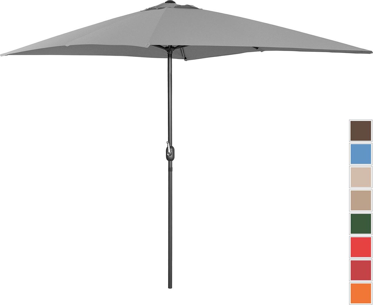 Uniprodo Parasol groot - donkergrijs - rechthoekig - 200 x 300 cm