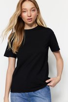 Trendyol TWOSS23TS00000 Volwassenen Vrouwen T-shirt - Zwart - L
