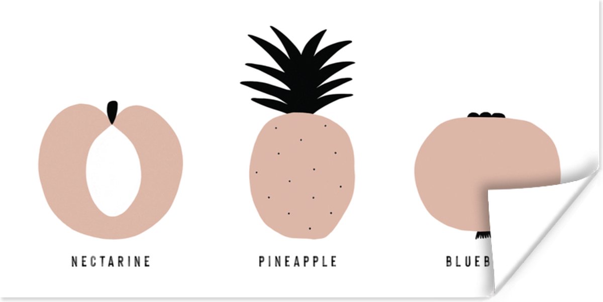 Poster Fruit - Pastel - Design - 80x40 cm