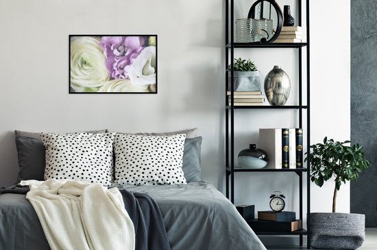 Fotolijst incl. Poster - Bloemen - Rozen - Natuur - 60x40 cm - Posterlijst