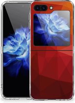 TPU Hoesje geschikt voor Samsung Galaxy Z Flip 5 Polygon Red