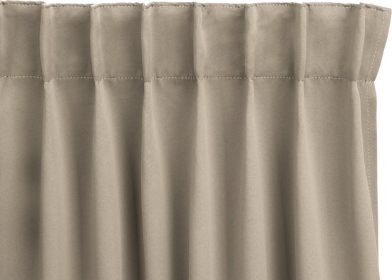 Foto: Lifa living gordijn latte verduisterend geluidswerend verduisteringsgordijnen met haken 100 polyester 150 x 250 cm 1 stuk