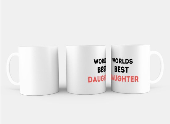 Akyol - tasse à café meilleure fille du monde - tasse à thé - Fille - la meilleure fille - cadeau d'anniversaire - anniversaire - cadeau - cadeau pour fille - articles fille - cadeau - cadeau - cadeau - contenu 350 ML