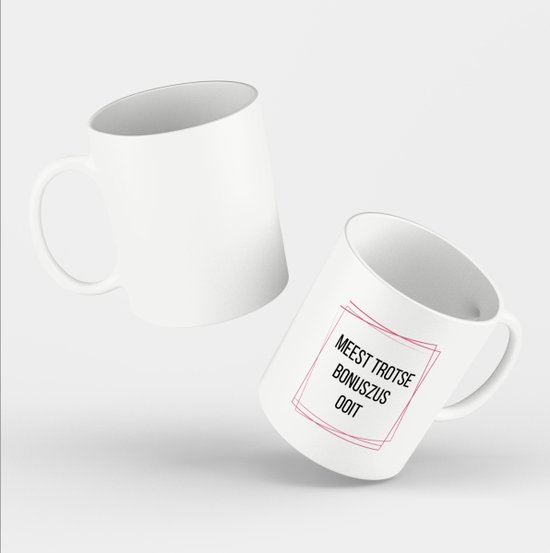Akyol - tasse à café la plus fière sœur bonus de tous les temps - tasse à thé - sœur - sœur bonus fière - cadeau d'anniversaire - anniversaire - cadeau - cadeau pour sœur - articles sœur - cadeau - cadeau - cadeau - contenu 350 ML