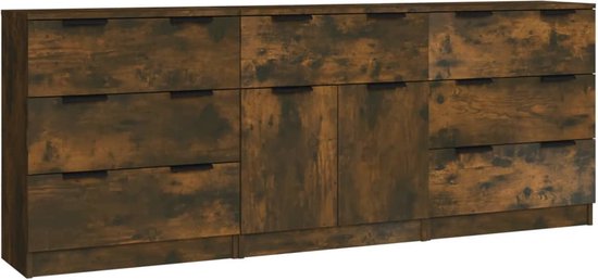 Dressoir 69,5x34x89 cm bewerkt hout wit