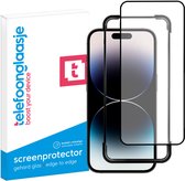 Telefoonglaasje Screenprotectors - Geschikt voor iPhone 15 Pro - Volledig Dekkend - Gehard Glas Screenprotector - Geschikt voor iPhone 15 Pro - met Installatie Tool - Beschermglas