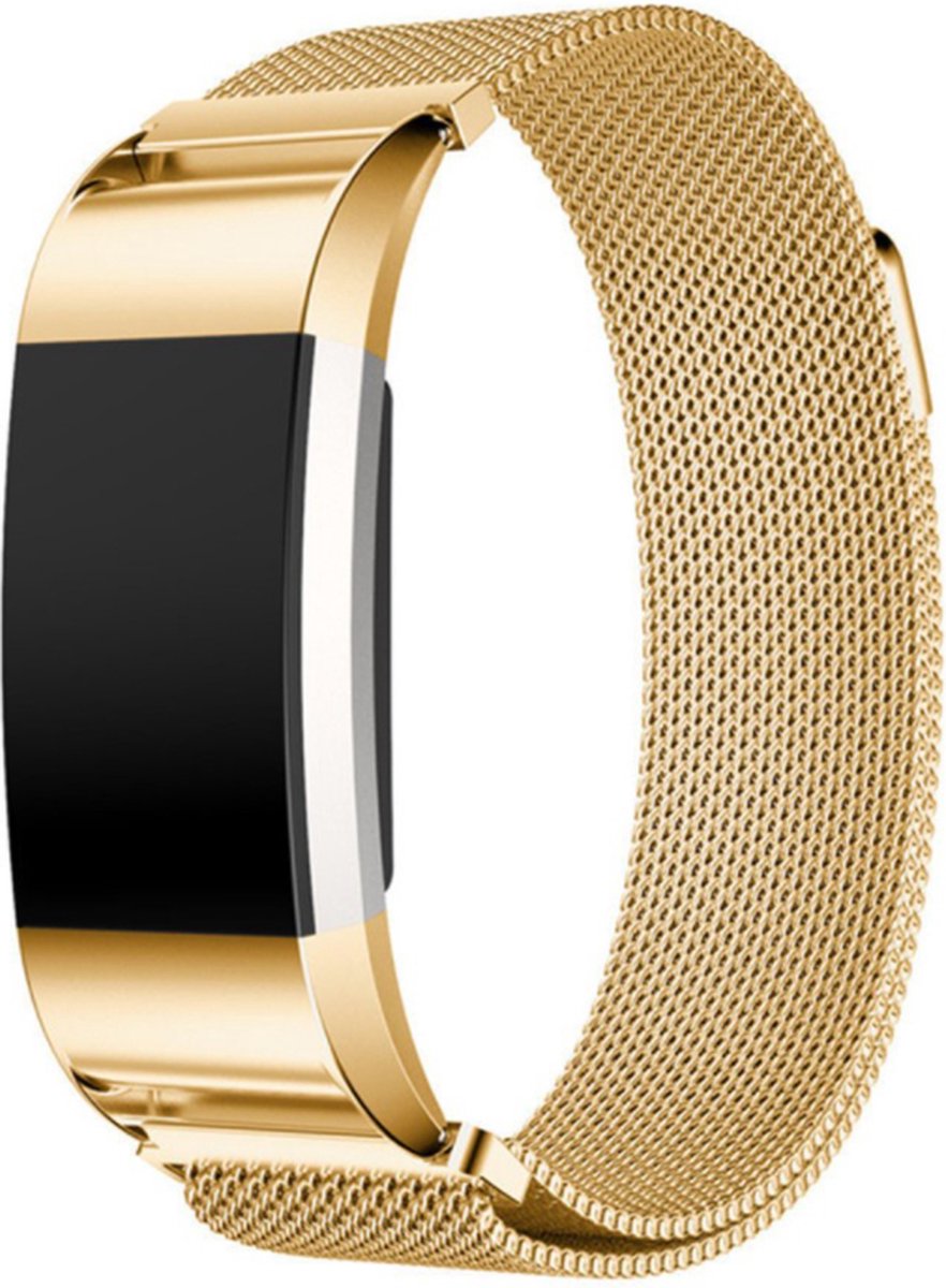 Geschikt voor Fitbit Charge 2 Milanese band - goud - Small
