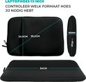 Afmetingen van zwarte 13-inch laptophoes