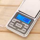 Digitale mini precisie keukenweegschaal - 0,01 tot 200 gram - 12 x 6 cm - pocket scale incl. batterij - weegschaal keuken