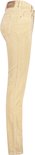 Zijzicht van een beige corduroy broek voor heren met een Gardeur logo op de achterkant.