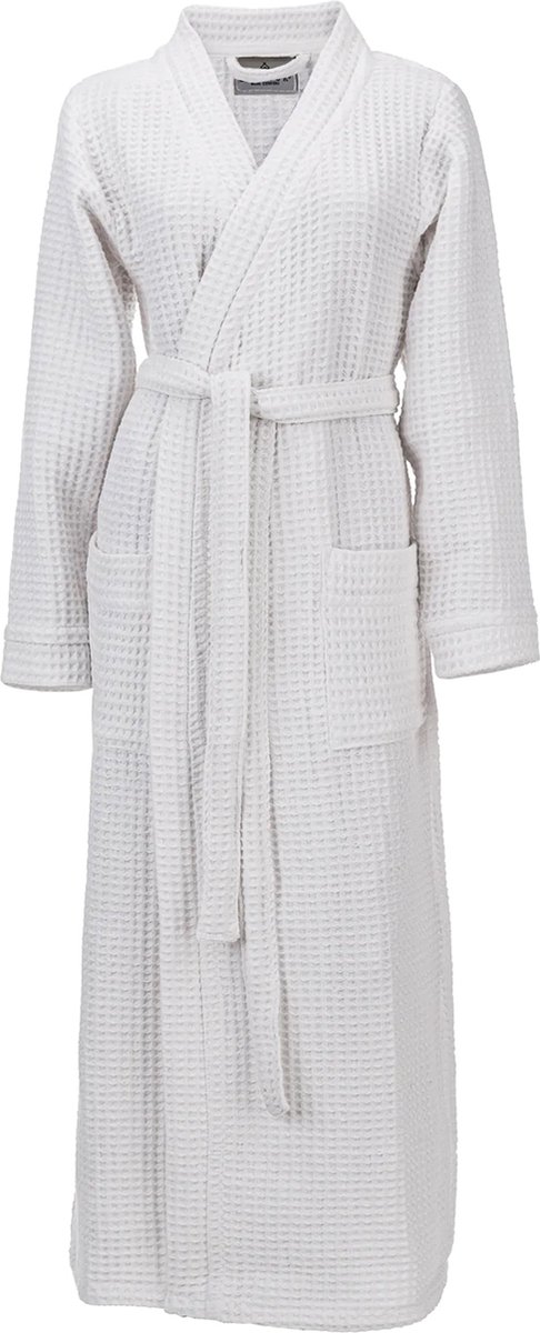 LINNICK Wafel Badjas - White - Maat XL - Sauna badjas - 100% Katoen - Badjas Dames - Badja
