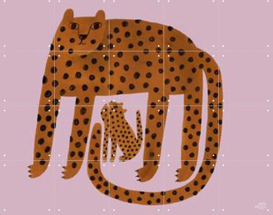 IXXI Leopard Family - Wanddecoratie - Dieren