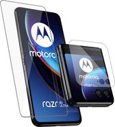Geschikt voor Motorola Razr 40 Ultra Screenprotector - Beschermglas Folie Geschikt voor Motorola Razr 40 Ultra