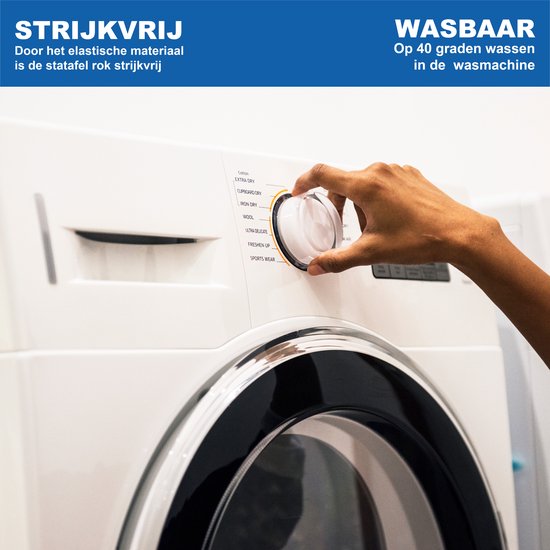Hand draait een knop op een witte wasmachine naar '40'.