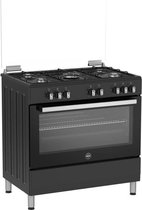 La Germania Cook - Sel9mn - 5 gasverlichting - Elektrische oven - Multifunctioneel - Zwart
