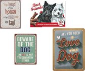 Aimants pour réfrigérateur, panneau mural pour chien, texte pour chien, ensemble d'aimants pour amoureux des chiens