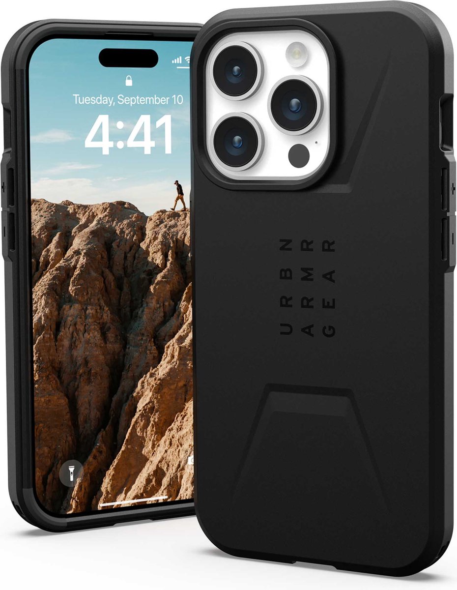 UAG - Civilian Mag iPhone 15 Pro Hoesje - zwart