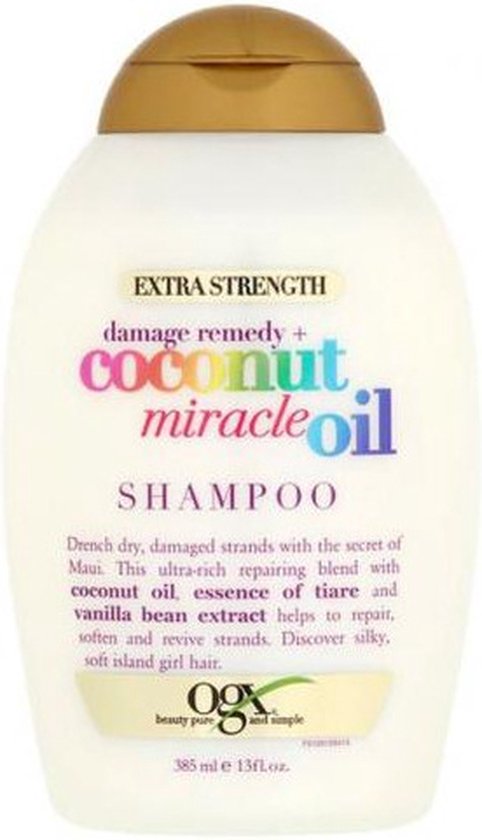 Herstellende Shampoo OGX Coconut MIracle Oil Beschadigd Haar (385 ml)