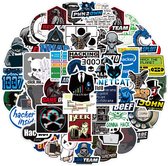 Hacker Stickers - Set 50 stuks - Computer Programmeur/Coderen Laptopstickers - Coole Stickers voor volwassenen