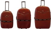 Kofferset 3 delig - Reiskoffers met TSA slot en op wielen - Santorini - Zwart / Blauw - Travelsuitcase