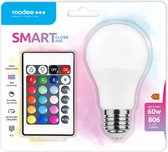 Modee Lighting - Lampe LED E27 A60 - 9, 4W RGBW - incl. Télécommande IR