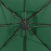 Parasol coulissant à double toit 300x300 cm noir