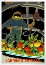 Farmers Wanted On Mars | Space, Astronomie & Ruimtevaart Poster | A4: 21x30 cm