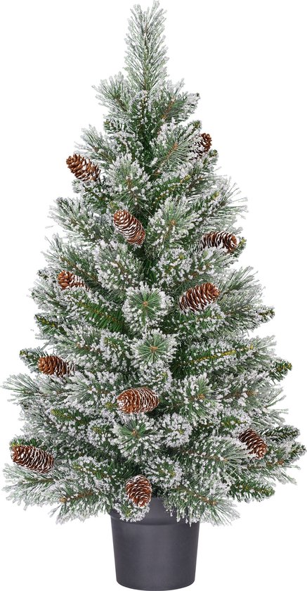 Black Box Trees Vandans Kunstkerstboom in Pot - H90 x Ø48 cm - Frosted Green