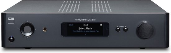 NAD C 389 krachtige hifi stereo versterker - zwart