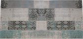 OZAIA Gangtapijt vintagestijl TURIN - 100% polyester - 80 x 200 cm - Grijsblauw L 200 cm x H 1 cm x D 80 cm