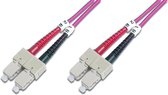 Digitus DK-2522-01-4 Glasvezel kabel 1 meter SC I-VH OM4 Violet