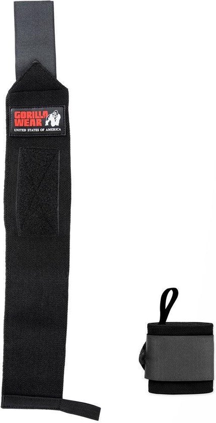 Gorilla Wear - Wrist Wraps Pro - Fitness Handschoenen - Krachttraining - Crossfit Handschoenen - Zwart/Rood - Gorilla Wear