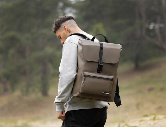 Gerecyclede shopper fietstas Urban Proof Cargo Backpack 20L 34 x 13 x 46 cm - bruin van Urban Proof — afbeelding 2