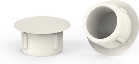 100 pièces - Capuchons Premium pour trous de perçage - Ronds - Blanc crème (RAL 9001) - 8 mm