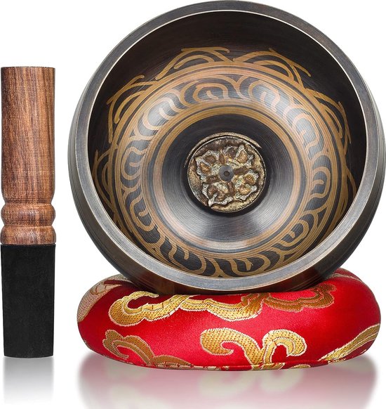 Ensemble De Bols Chantants Tibétains Pour Méditation, Yoga Et Thérapie Sonore - Fabriqués à La Main En Alliage De Cuivre