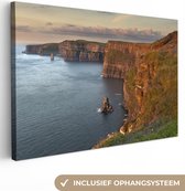 Canvas Schilderij De Ierse Kliffen van Moher in Europa - 60x40 cm - Wanddecoratie