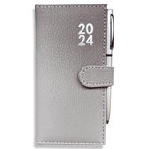 2024 Agenda - Pocket Weekagenda 7D/2P - Zakagenda Kunstleder cover met Pen - 8x15,5cm