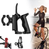 Porte-bouteille de vélo, porte-bouteille d'eau rotatif à 360 degrés, porte-bouteille de vélo réglable avec adaptateur porte-bouteille, pour vélos, vélos de course, VTT, poussettes, etc.