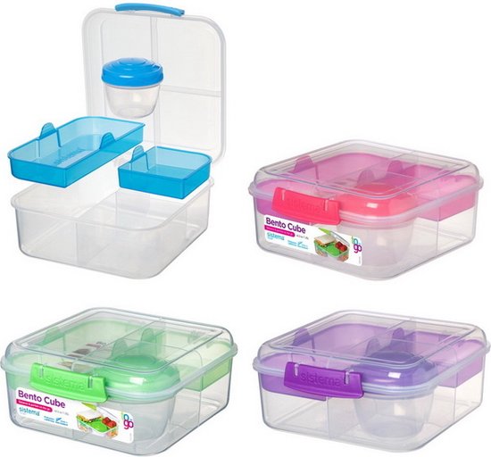 Foto: Sistema to go bento cube lunchbox limegroen