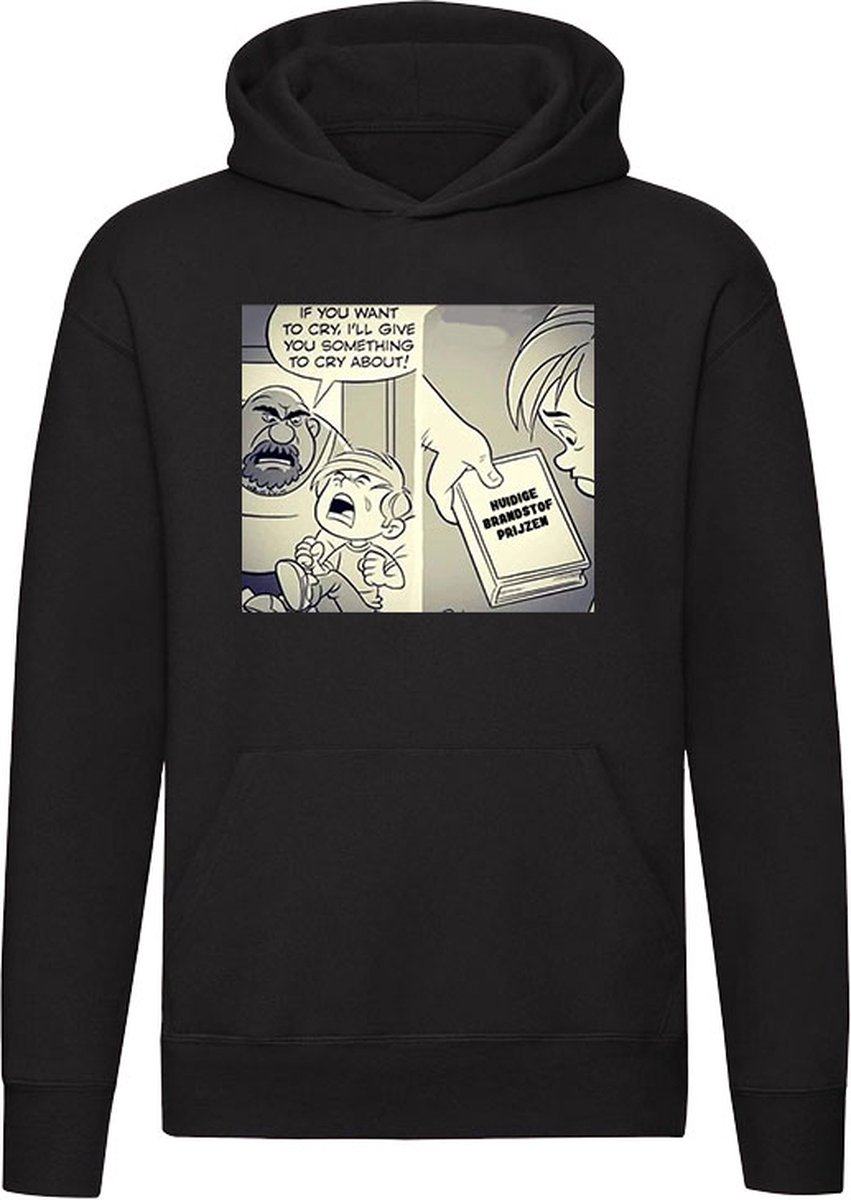 Huidige brandstof prijzen Hoodie - benzine - diesel - auto - baby - huilen - humor - grappig - unisex - trui - sweater - capuchon