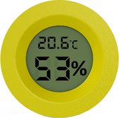 Digitale Thermometers / hygrometers - Rond Geel - luchtvochtigheidsmeter - thermometer - accuraat - compact - inclusief batterijen