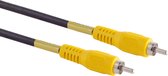 Powteq - 15 meter premium RCA videokabel - Composiet video kabel - Tulpkabel video - Gele stekker