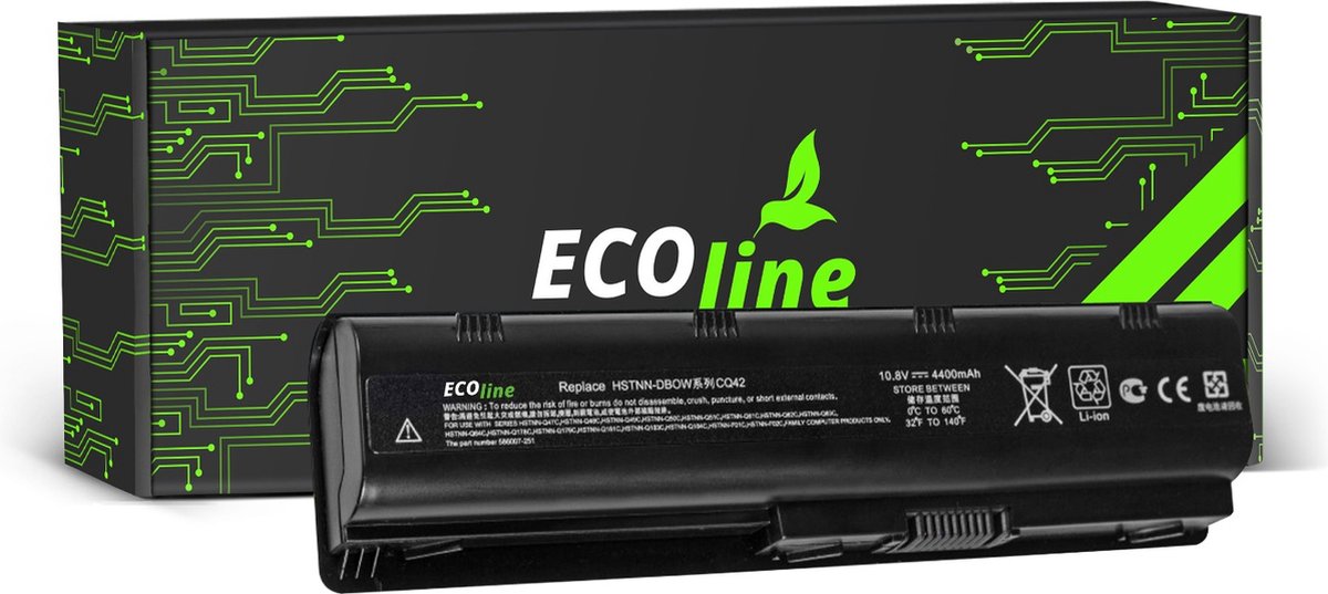 EcoLine - MU06 Batterij Geschikt voor de HP 635 650 655 2000 Pavilion G6 G7 / 11.1V 4400mAh.